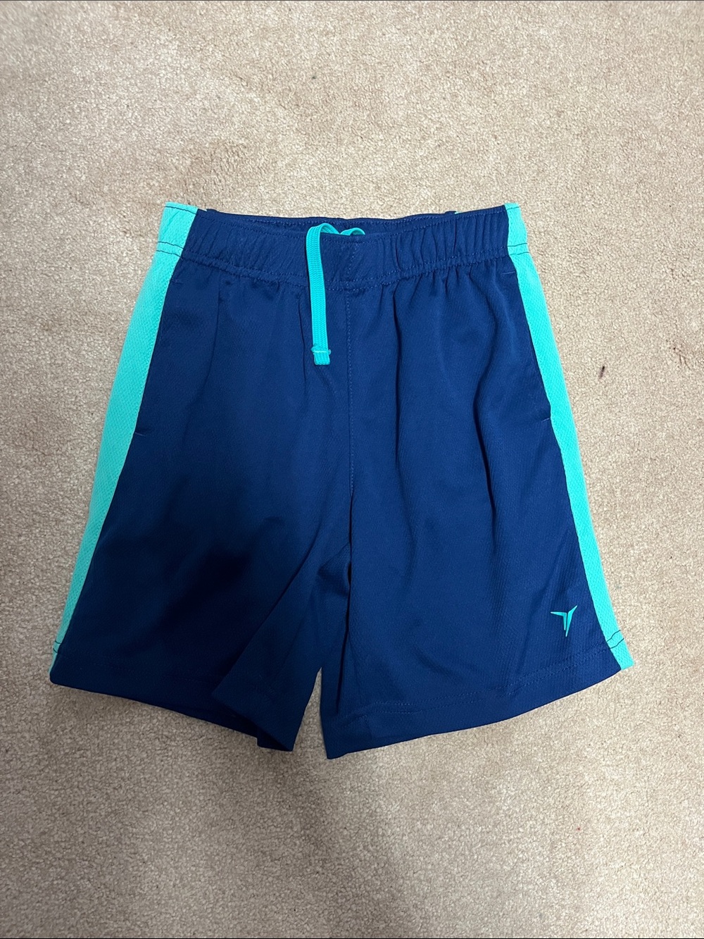 Old Navy Navy Shorts with Teal Accent Panels